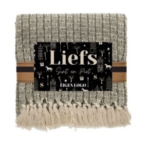 recycled cotton plaid logo tekst