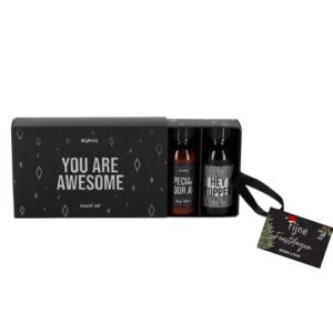 travelset you are awesome met logo tekst