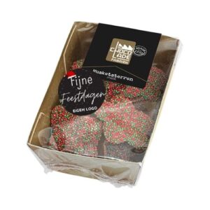 chocoladefabriek musketsterren met logo tekst