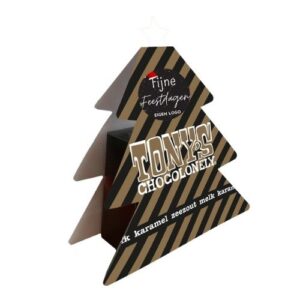 tonys kerstboom met logo tekst