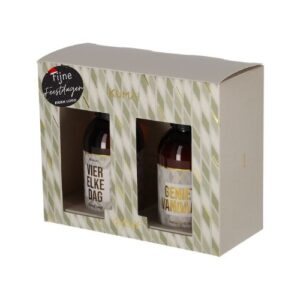 giftset beige met logo tekst