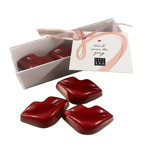chocolade lippen caramel 3st 45g