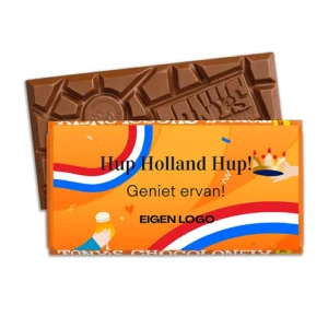 tony chocolonely met eigen logo tekst
