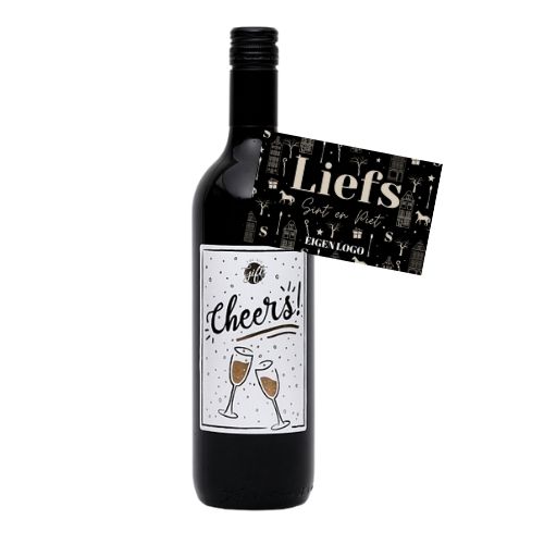 rode wijn cheers logo tekst sint