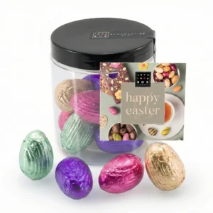 Paaschocolade Gevulde Folie Paaseitjes Mix in pot – 125g