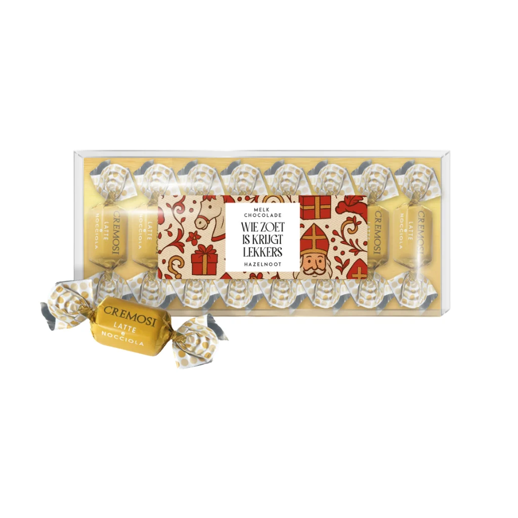 Wensbonbons SINT hazelnoot chocolade blister